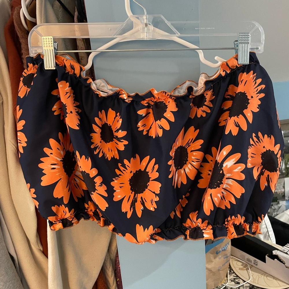 Shein Floral Crop Top